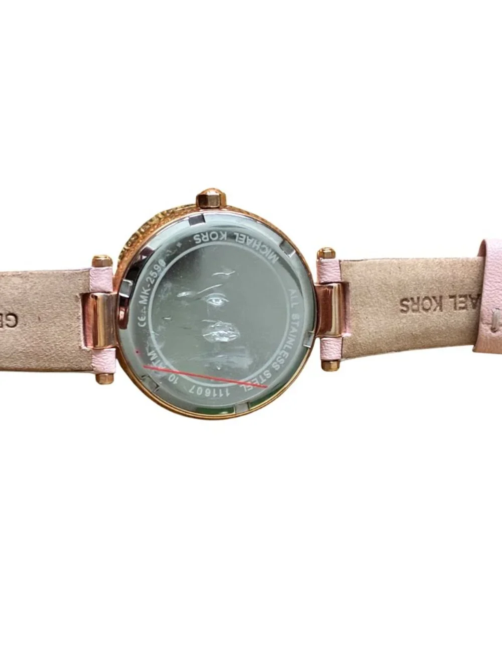 Michael‎ Kors MK2590 Mini Parker  Watch Womens Rose Gold-Tone Watch Pink Leather